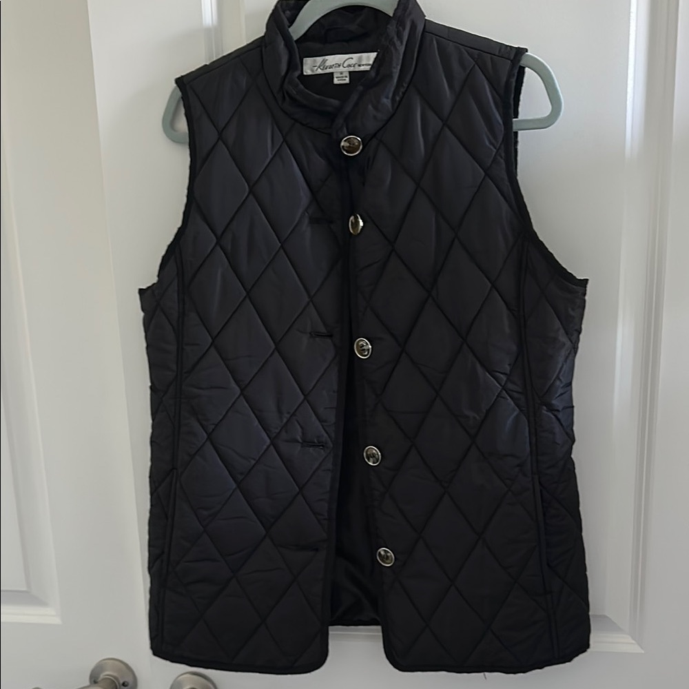 Kenneth Cole New York Black Quilted Vest